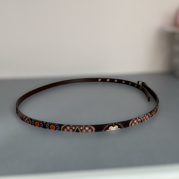 Brown/Orange/Blue Pattern Belt, Large - Picture 3 of 8